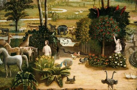 Erastus Salisbury Field - The Garden of Eden c.1860 Gandalf'