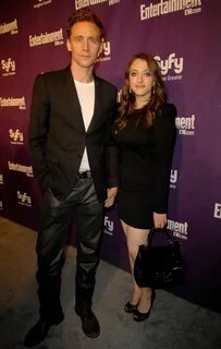 Tom Hiddleston and Kat Dennings attend the EW and SyFy party