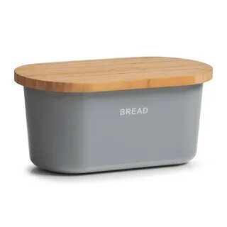 Zeller kutija za kruh, melamin/bambus - siva - Siva Abrakada