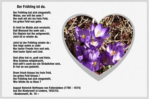 Der Frühling ist da - Hoffmann von Fallersleben - Gedichte