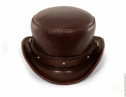 Шляпа котелок из коричневой кожи - "Боулер" - заказать на Яр