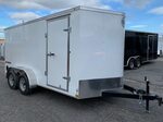 Enclosed Cargo Trailer 7’x14'+2’V WHITE RAMP Wells Cargo Ron