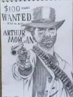 Arthur Morgan bounty poster The Red Dead Redemption Amino