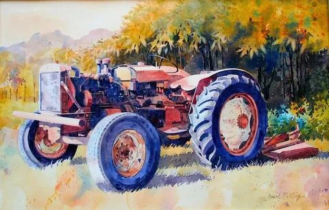 Pitts Farm Tractor Tractor art, Watercolor paintings easy, P