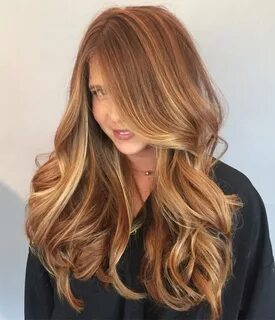 Long Caramel Hair With Highlights Strawberry blonde hair col