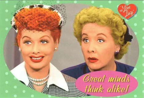 Lucy & Ethel Great Minds Think Alike Postcard LucyStore.com 