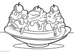 Banana Split Coloring Page - Best Images Hight Quality