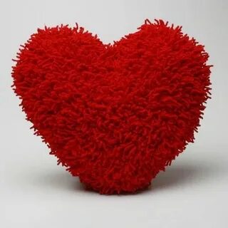 Home decor 4 Seasons - SHAGGY CHENILLE HEART PILLOW, $32.95 