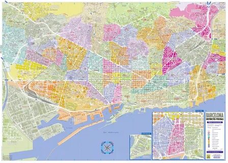 BARCELONA, districtes postals - Mapas para no perder el Nort