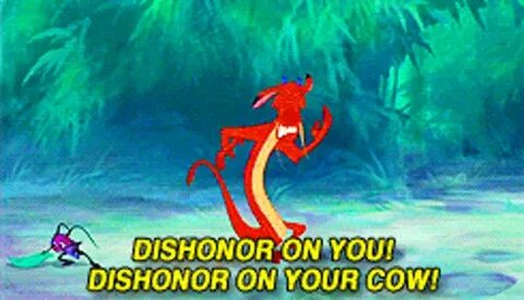 Dishonor on your cow Mulan Inspired Embroidered Patch com Pa