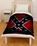 Confederate Flag Bedding Throw Fleece Blanket