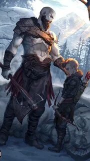 1080x1920 Kratos And Atreus God Of War Art Iphone 7,6s,6 Plu