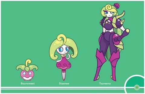 Pokemon Redesign #761-762-763 - Bounsweet, Steenee, Tsareena