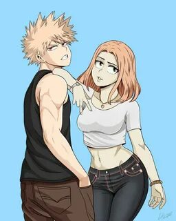 Bakugou and Camie Utsushimi My hero academia Heroes, Illustr