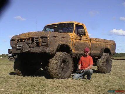Yellow Ford Monster Ford Mud Truck "Mudder" Muddy trucks, Mu