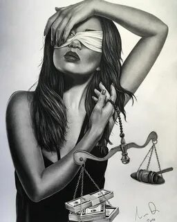 Lady justice commissioned by a costumer (for request email d