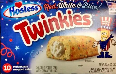Hostess Twinkies Red, White & Blue ! Hostess cakes, Hostess 