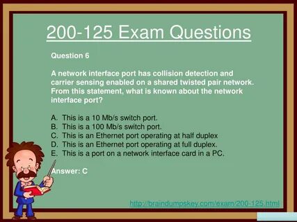 PPT - Latest Cisco 200-125 Exam Study Guide and Exam Dumps P