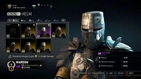 For Honor - Warden Armor Set - Elner - Helm, Chest, and Arms