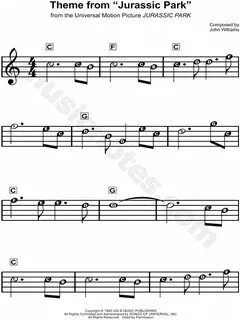 Print and download Theme from Jurassic Park sheet music from