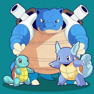 Squirtle Wartortle Blastoise Blastoise, Pokemon, Squirtle