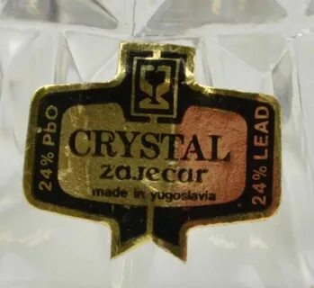 Vintage Zajecar clear cut crystal bell by 24% Lead. approx 5