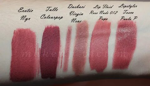Review Lingerie Liquid Lipstick "Exotic" Nyx Cosmetics Swatc