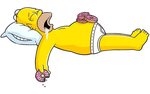 Барт Симпсон спит, держа пончик, Гомер Симпсон Барт Симпсон,