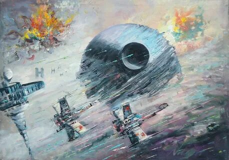 Star Wars Paintings - Naci Caba Art Star wars painting, Star