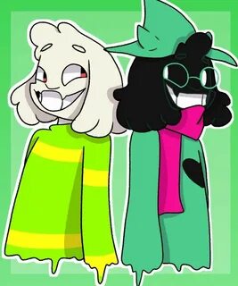 Asriel and Ralsei by MonsterTempest Art, Undertale, Characte