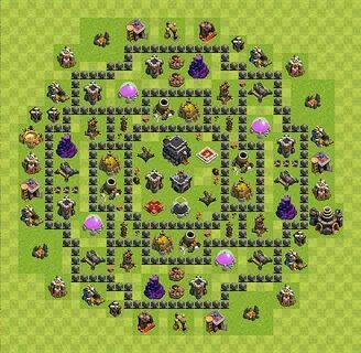 Trophy (Defense) Base TH9 - Clash of Clans - Town Hall Level
