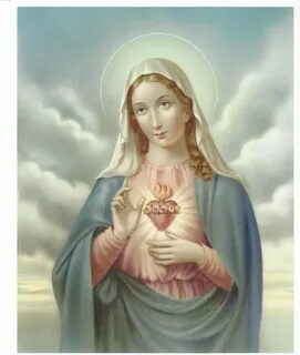 Catholic Picture Print SET Sacred Heart of Jesus & Mary 8x10