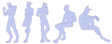 Varied Male Pose Pack 8 - Anthro Legs - F2U by ShadowInkWarr