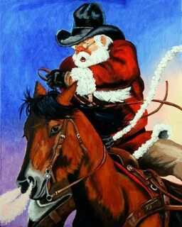 Cowboy Santa Cowboy christmas, Santa gift tags, Western chri