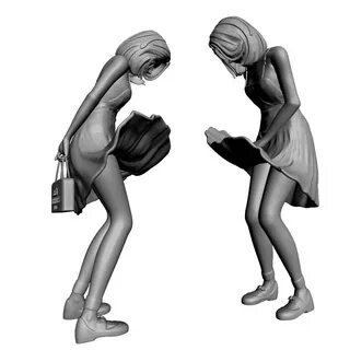 3d модель грустная девушка для 3d принтер - Mobile Legends