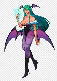 Fan art Morrigan Aensland, others, purple, dragon, fictional