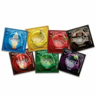 ✔ Trustex Assorted Flavored Lubricated Condoms Pack of 50 🔥 