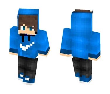 Download Cool guy with blue nike hoodie Minecraft Skin for F