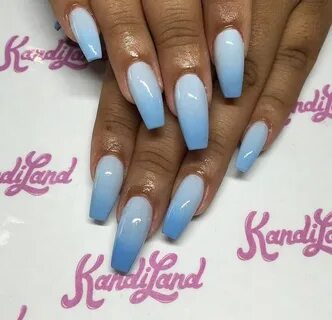 Pin by LaKesha Bell on Nailzzz Blue ombre nails, Baby blue n