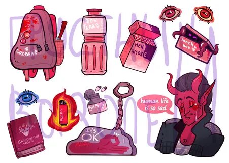 Стикеры Pink Hell Stickers Now!