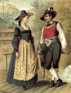 Купить репродукцию картины German costume, Tyrol Billerthal 