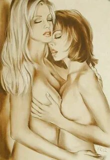 Double nude lesbians pencil drawing - Hot Naked Girls Sex Pi