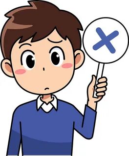 Boy is Holding an X Sign clipart. Free download transparent 