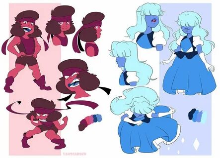 Ruby and Sapphire by YAMsgarden on DeviantArt Sapphire steve