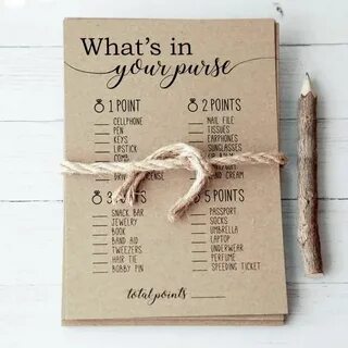 What's in Your Purse Game . Whats in Your Purse Bridal - Ets