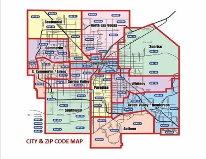 Zip Code Map Of Las Vegas - Umpqua National Forest Map