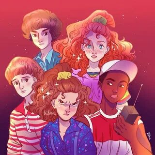 Stranger Things by Vilma, vilmaillustrates, Eleven, Mike, Wi
