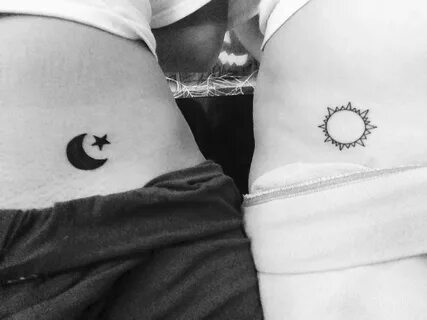 Sun and moon tattoos with my best friend Friend tattoos, Sui