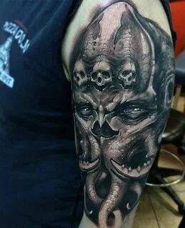 Demonic Mens Tattoos Designs Satanic tattoo design, Demon ta