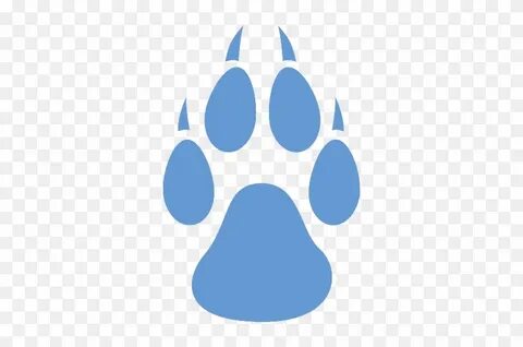 Wolf Paw Print Png For Kids - Blue Wolf Paw Print - Free Tra